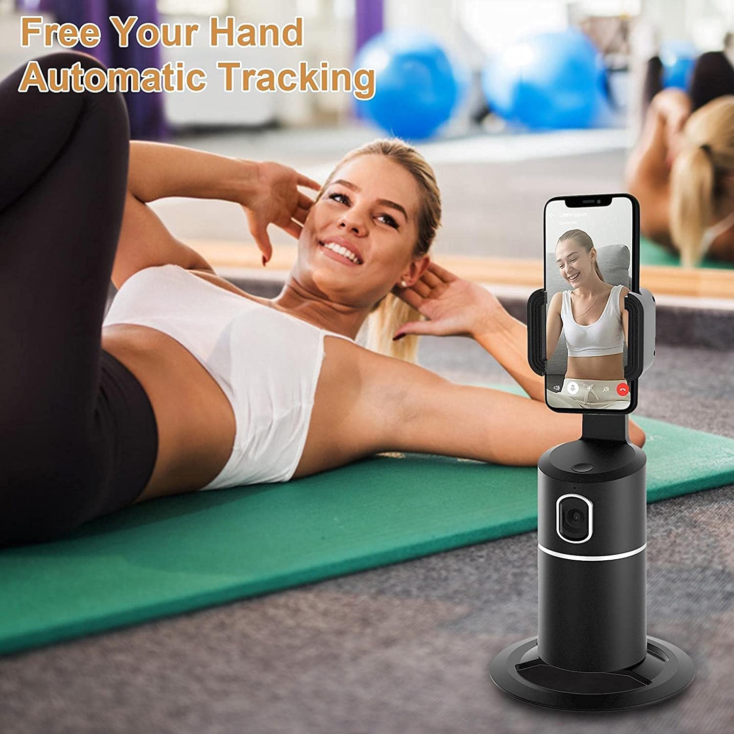 Soporte inteligente QUYY para teléfono móvil, seguimiento automático de la cara, trípode de seguimiento de IA para selfie, palo inteligente para transmisión en vivo, grabación de vídeo,