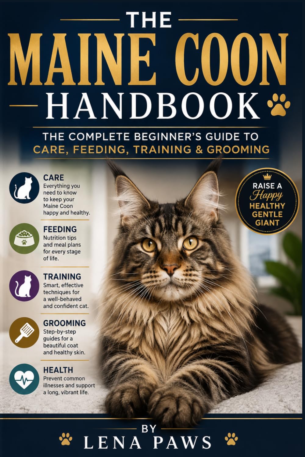 THE MAINE COON HANDBOOK: The Complete Beginner’s Guide to Care, Feeding, Training & Grooming