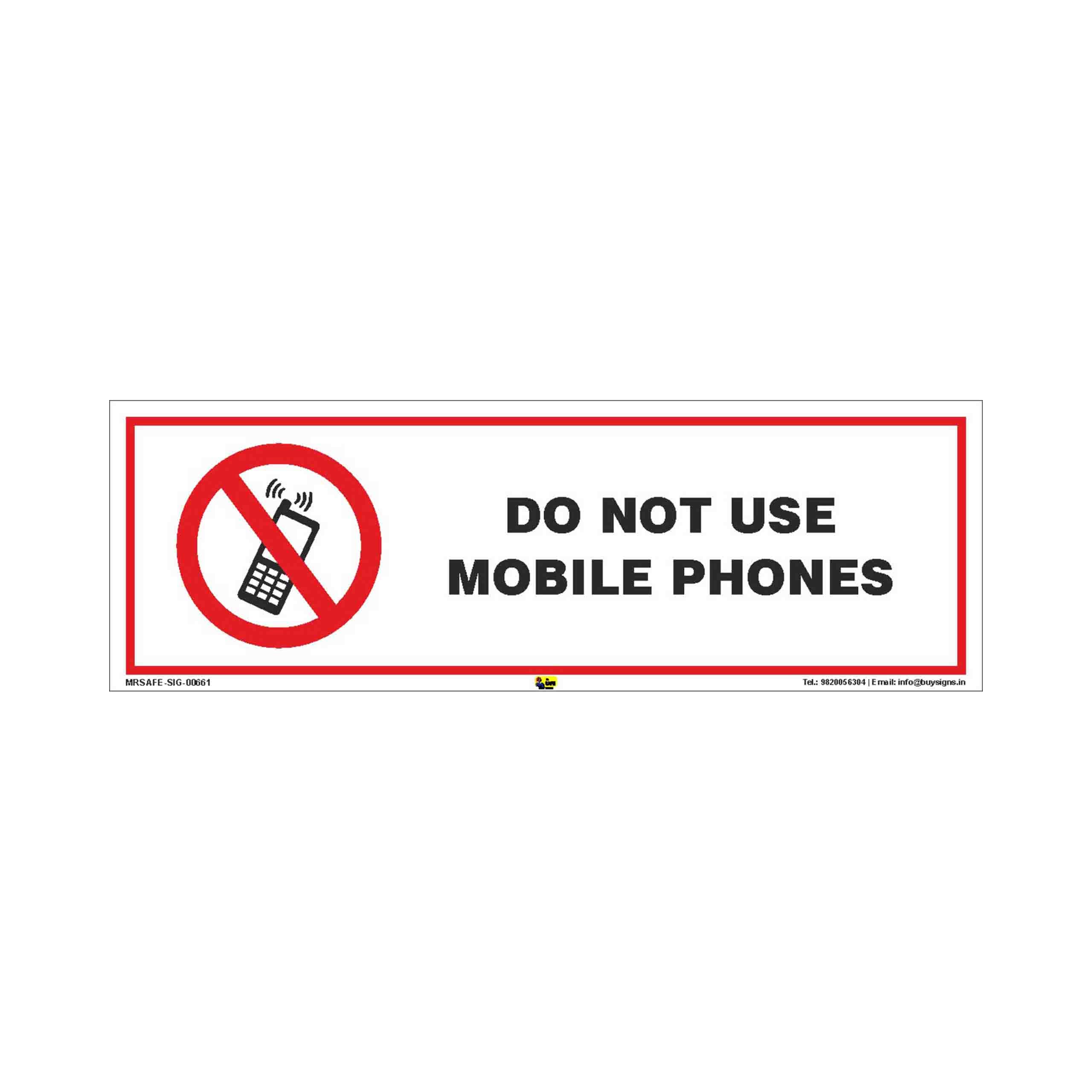 Mr. Safe - Do Not Use Mobile Phones Sign PVC Sticker (12 Inch X 4 Inch) (B07KFHZ733) Amazon Price History, Amazon Price Tracker