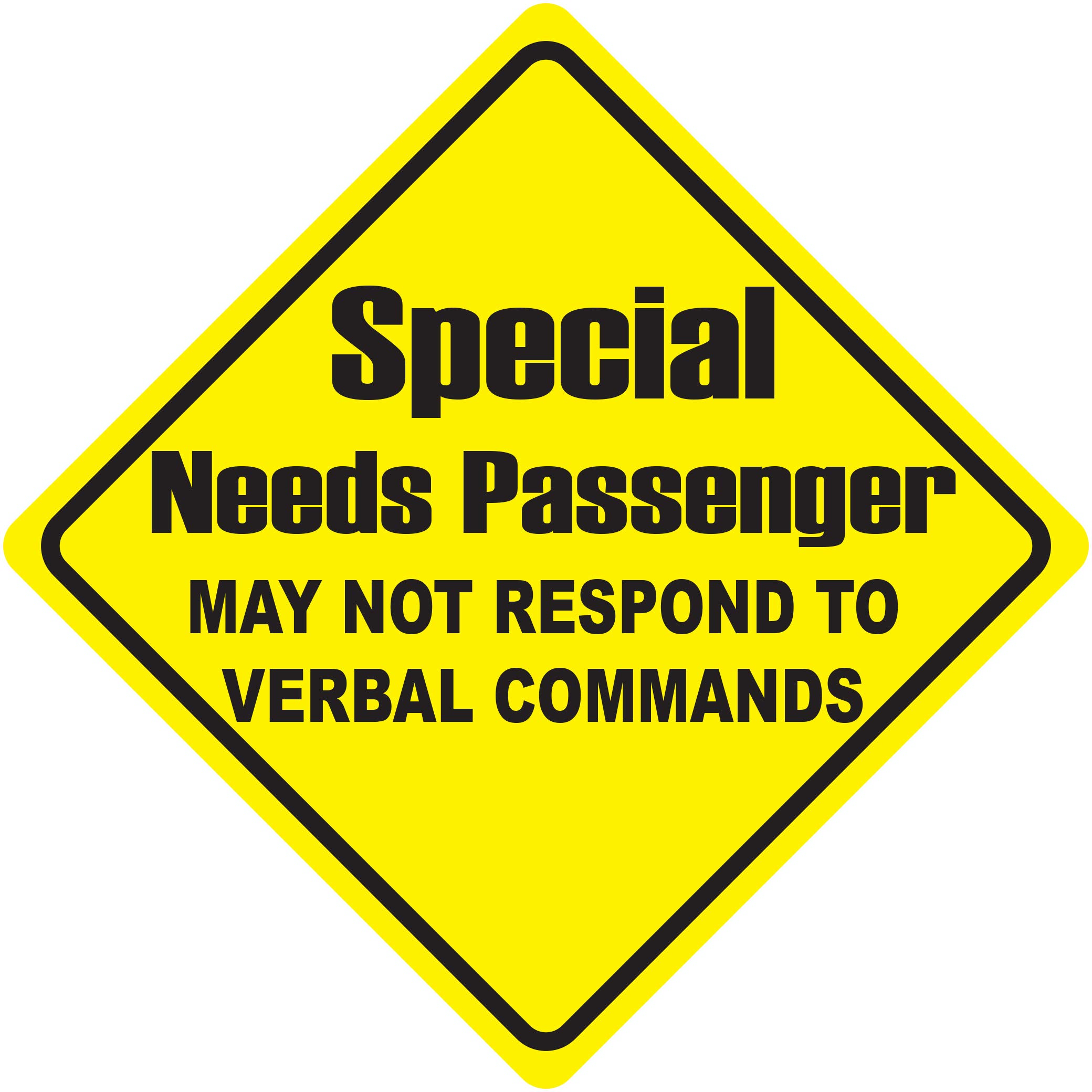 Special Needs Passenger Safety Vinyl Decal - Choose Size - (5")
