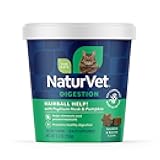 NaturVet – Hairball Aid Supplement for Cats - Plus Pumpkin – Helps Eliminate & Prevent Hairballs – 100 Soft Chews