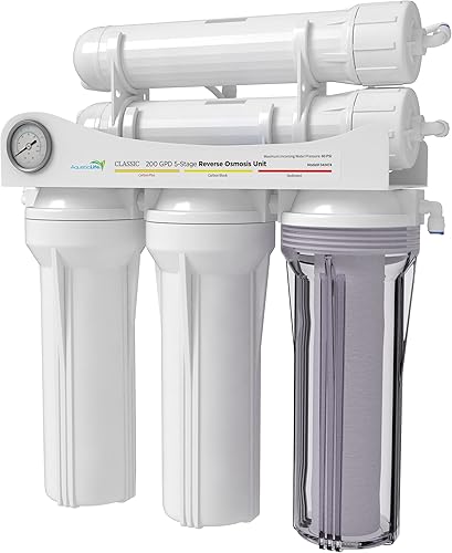 AquaticLife - Sistema de filtración de agua de ósmosis inversa hidropónica de 5 etapas 200 GPD alta eficiencia