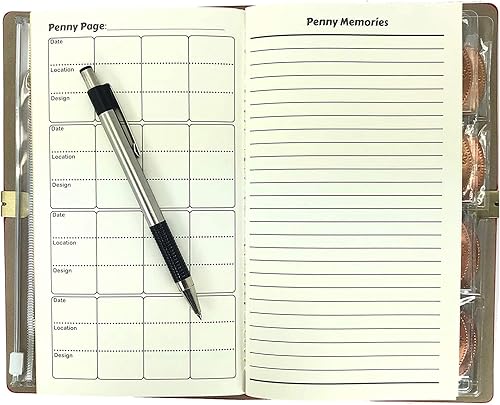 Miniatura 6 de El Penny Journal tiene capacidad para 146 monedas, el mejor libro de colección de recuerdos para tu colección de monedas con capacidad para 128