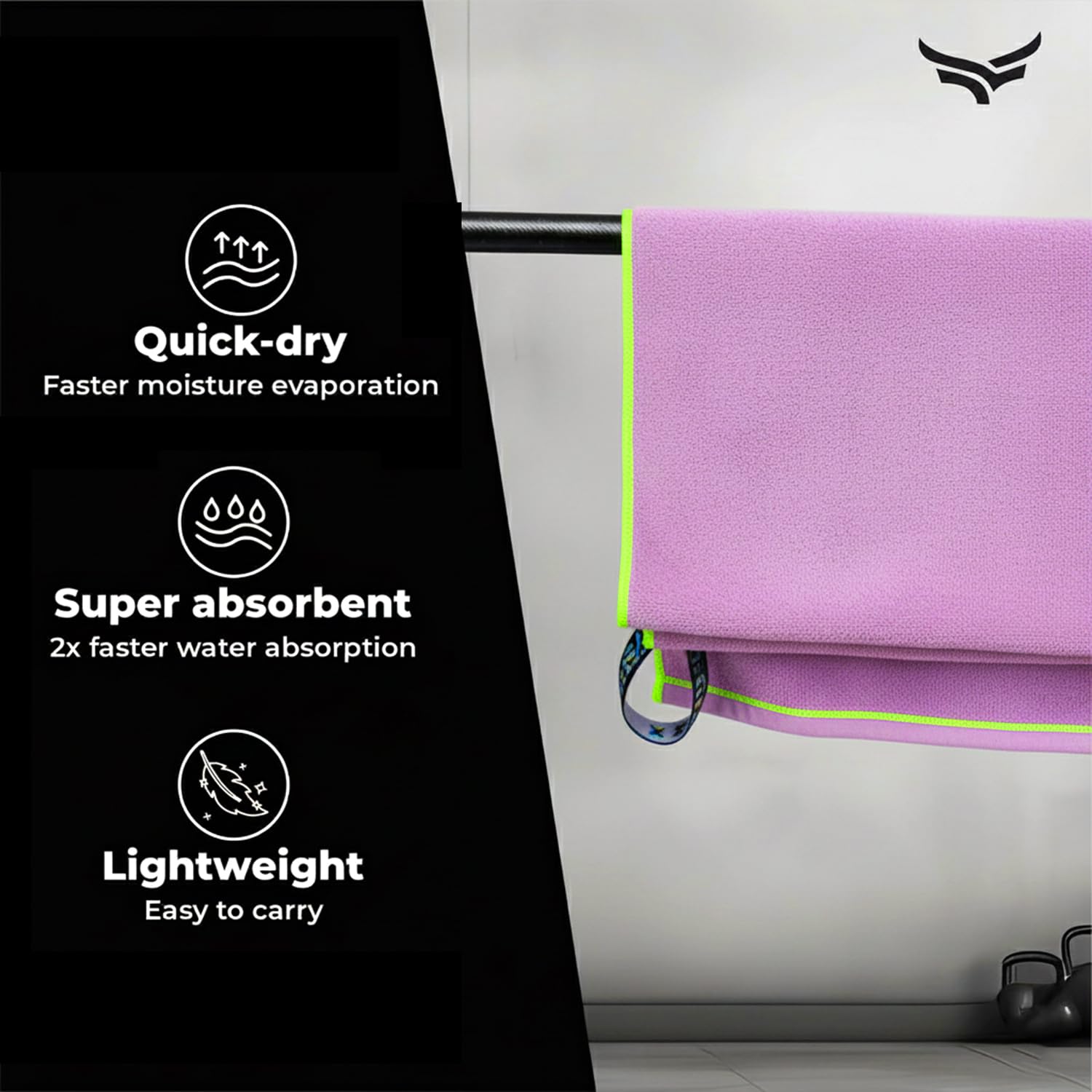 XTRIM Microfiber Towel - Quick Dry & Lavender -4 XTRIM Microfiber Towel - Quick Dry & Lavender -4
