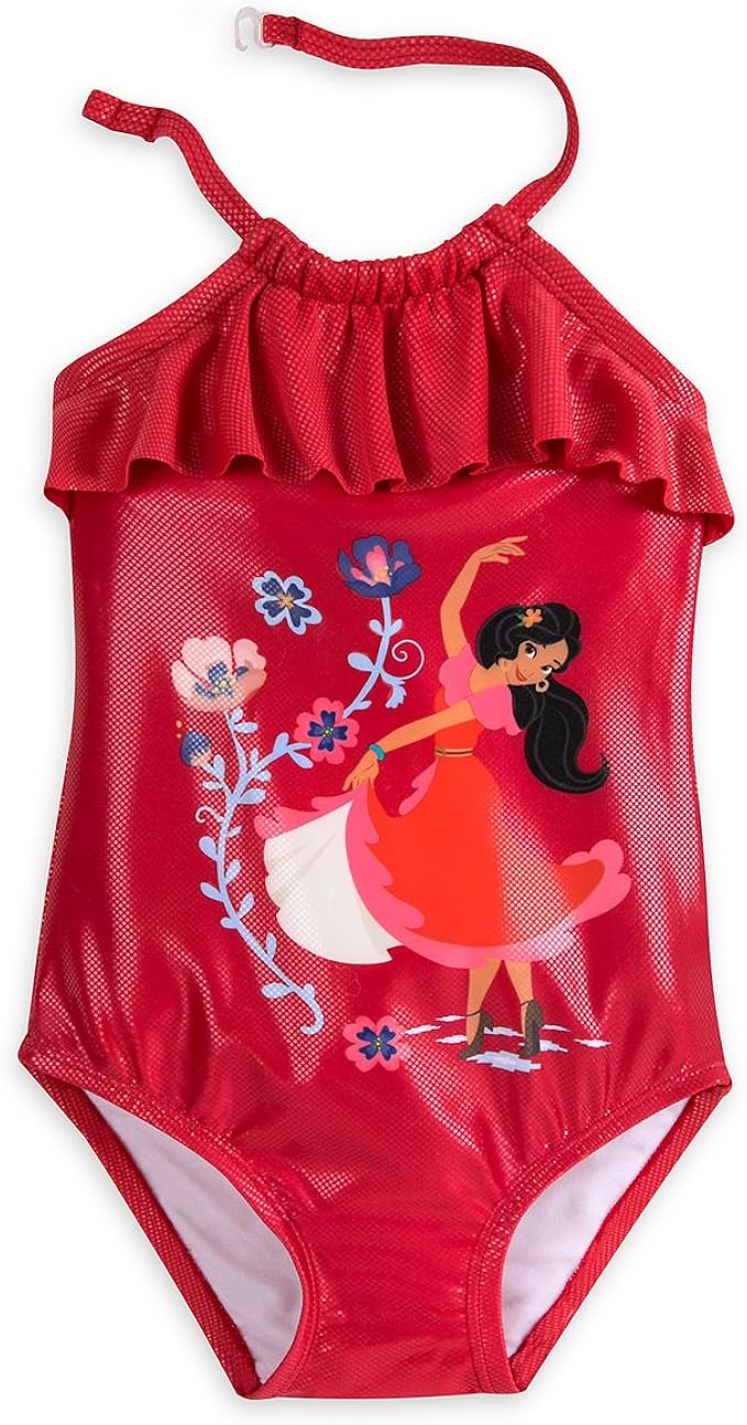 Amazon ディズニー アバローのプリンセス エレナ 水着 ホルターネック ワンピース 赤 並行輸入品 110 Usサイズ4 水着 通販