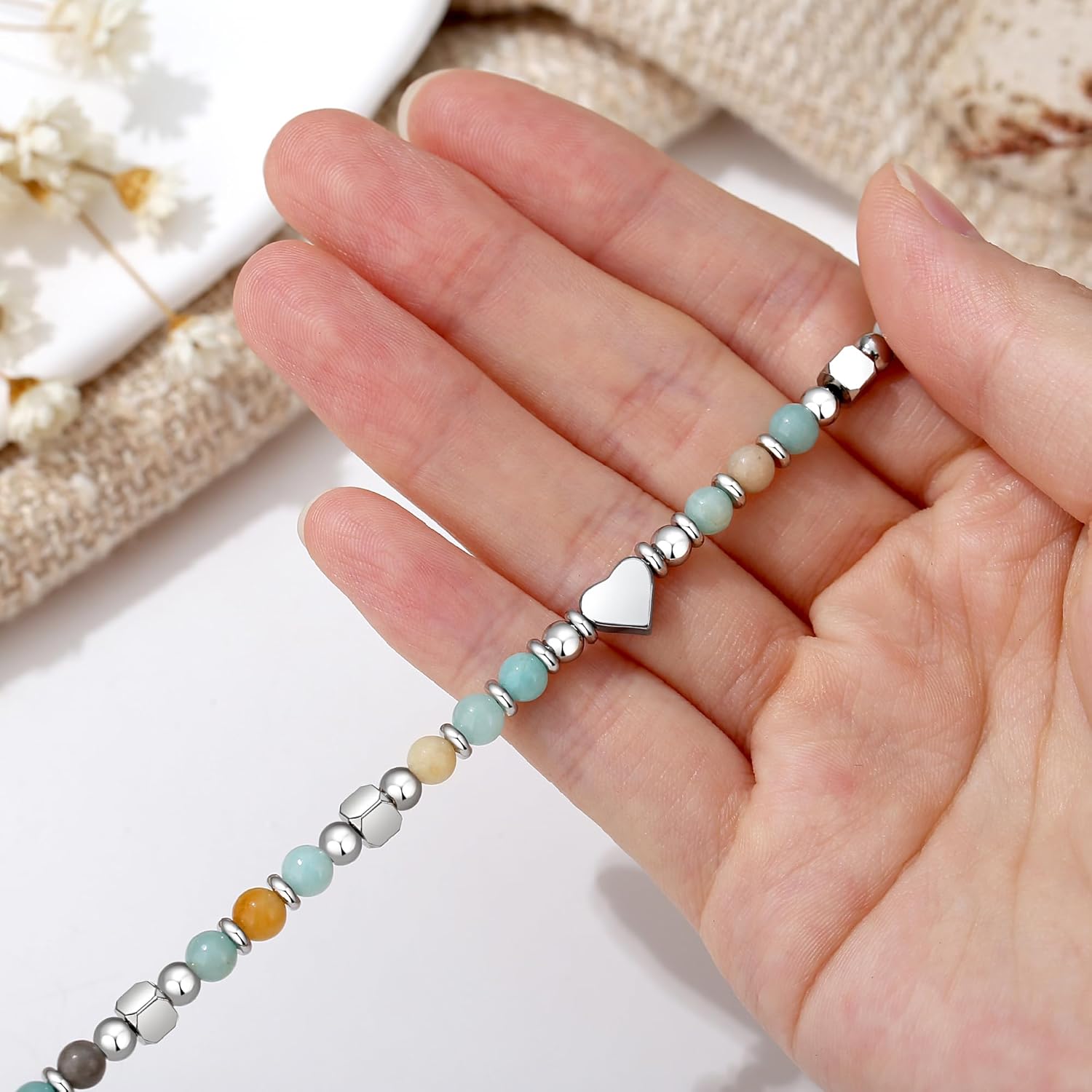 TONY & SANDY Valentines Day Gifts for Her Friends, Bestie Gifts for Women, Best Friend Friendship Gifts for Woman, Dainty Beaded Bracelets for Best Friend Bestie Soul Sister BFF - Image 7