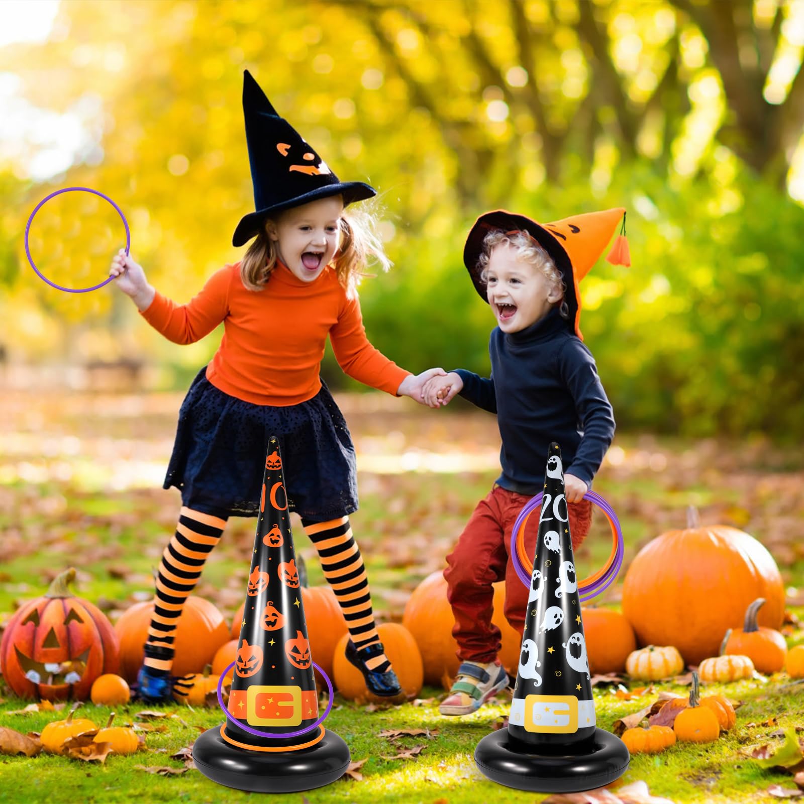 Jeu Familial Jeu De Lancer D'Anneaux En Bois HEYOUTH - Pour Enfants Et Adultes | Jeu Extérieur Famille, Cadeau Jeu Adresse Extérieur Cadeau