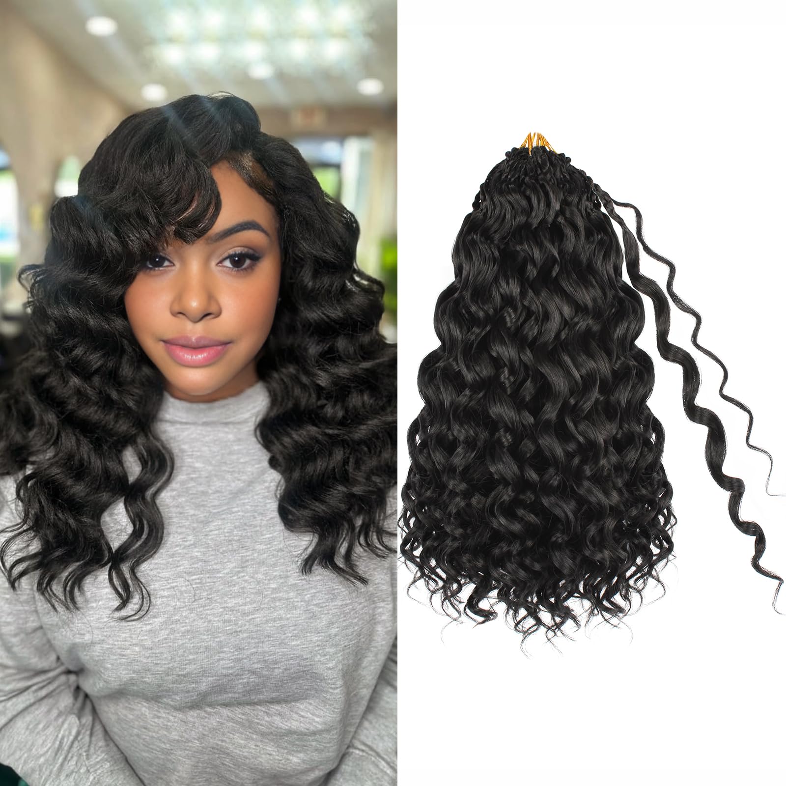 アクセサリー SHIPS XOLO: WAVE WITH HAIR LINE Amazon.com : Toniola Pre Looped Ocean Wave Crochet Hair 14 Inch 8