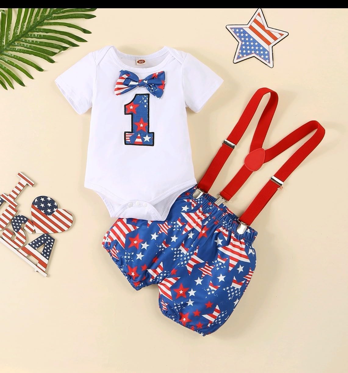 Baby Boy My First Birthday Outfits Infant Bow Tie Romper with Suspenders Cake Smash 1 Year Old Birthday Clothes