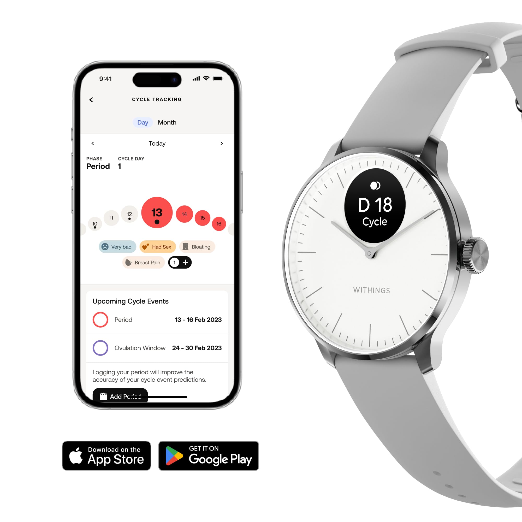 Withings ScanWatch Light, Hybrid Smartwatch, 24/7 Heart Monitoring, Activity Tracking, Cycle Tracking, Sleep Monitoring - Image 3