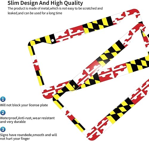 Miniatura 10 de Marco de matrícula God Bless America, 1 unidad, cubierta de placa de aluminio de metal de aluminio, marco de placa de automóvil para mujeres y