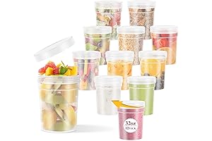 12 Pack Smoothie Freezer Cups with Lids: Your Smoothie Storage Solution