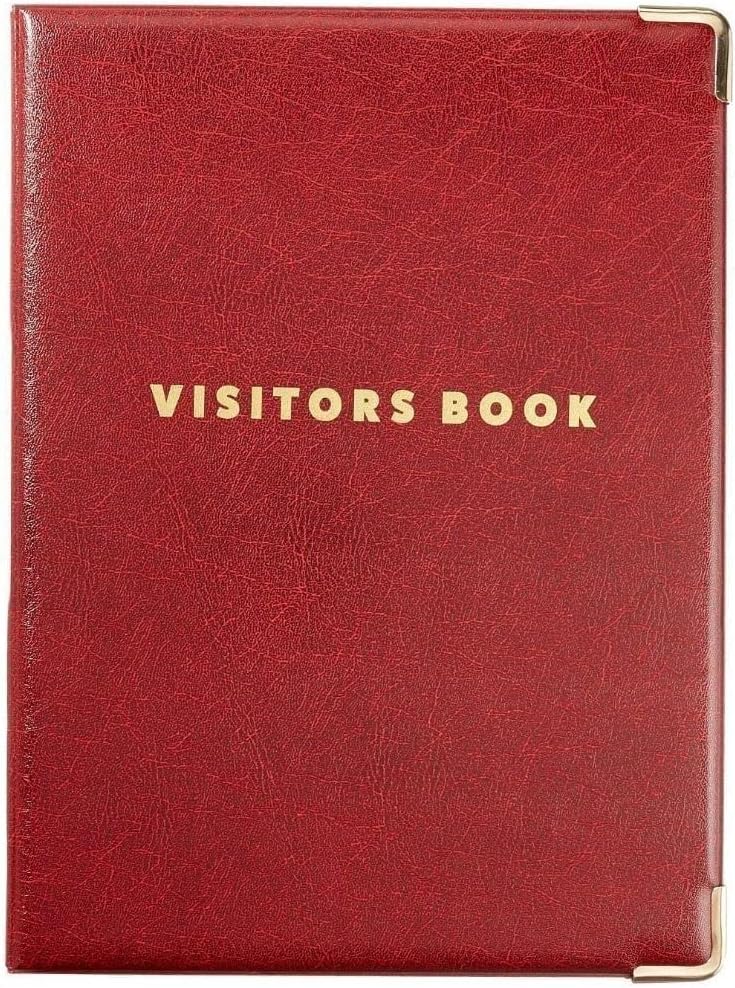 V Safety GDPR Compliant Business Visitor Book with Visitor Badge Inserts, 100 90 x 60 mm