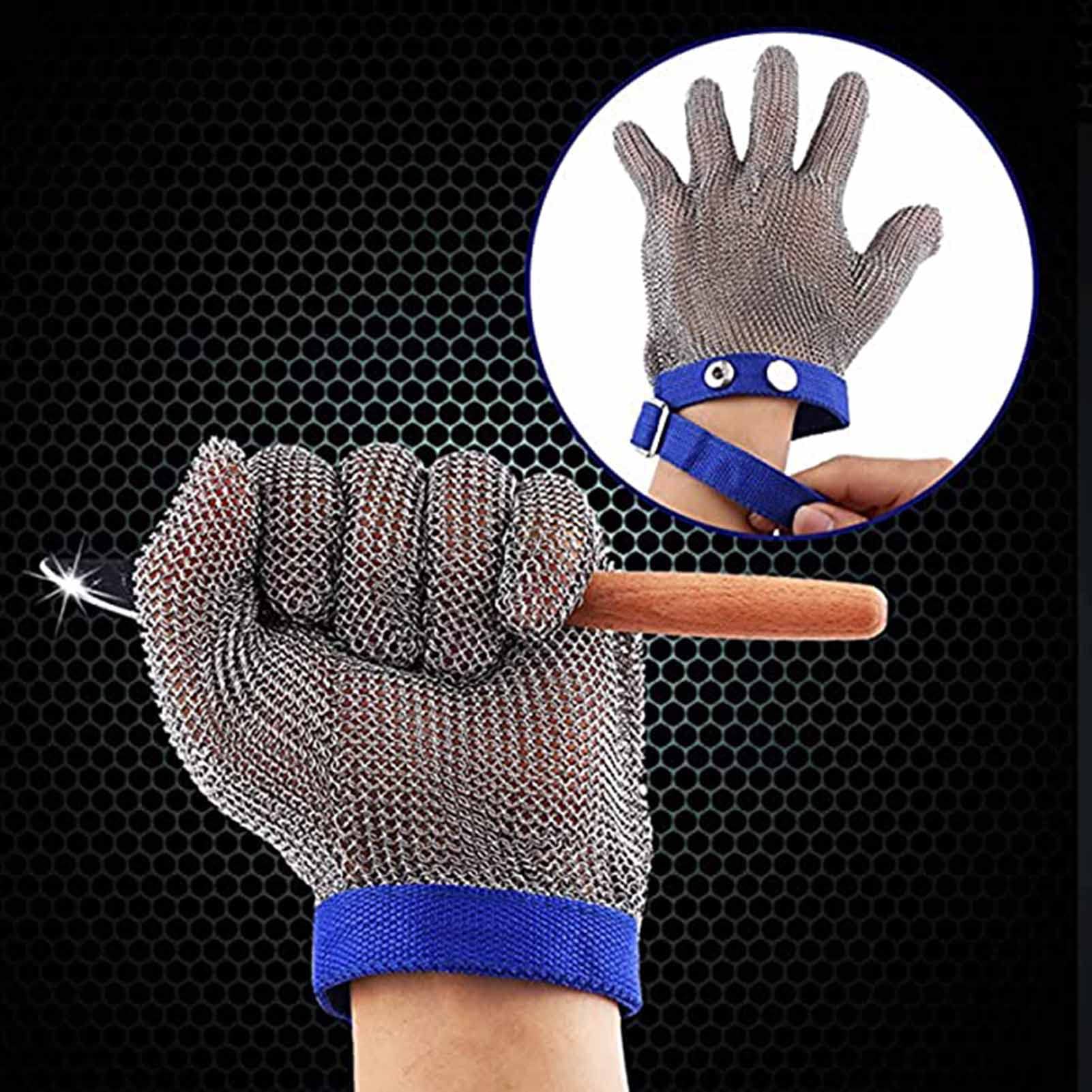 Amazon.co.jp: 防刃軍手 ステンレス鋼ワイヤーカット耐性手袋、男性の
