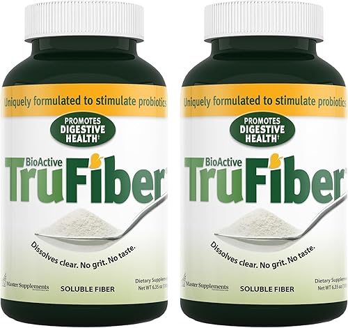 TruFiber Master Supplements 6.35 onzas, paquete de 2 Fibra prebiótica para ayudar a aumentar el crecimiento probiótico Apoya la salud digestiva