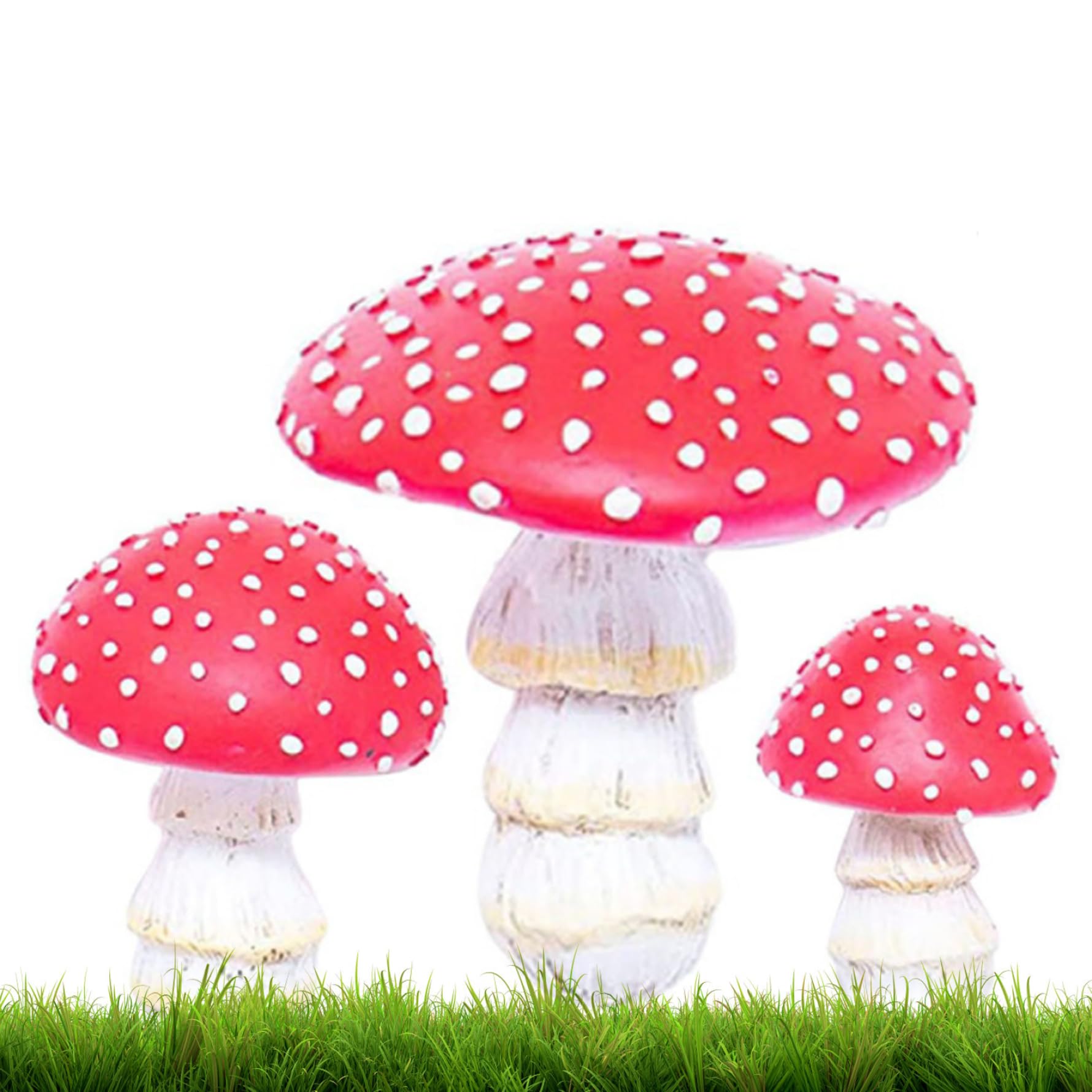 PithCogent fairy garden accessories|Garden Decor Glow in the Dark Mushroom Ornaments 3Pcs Resin Fairy Accessories for Lawn Pathway Landscape Yard
