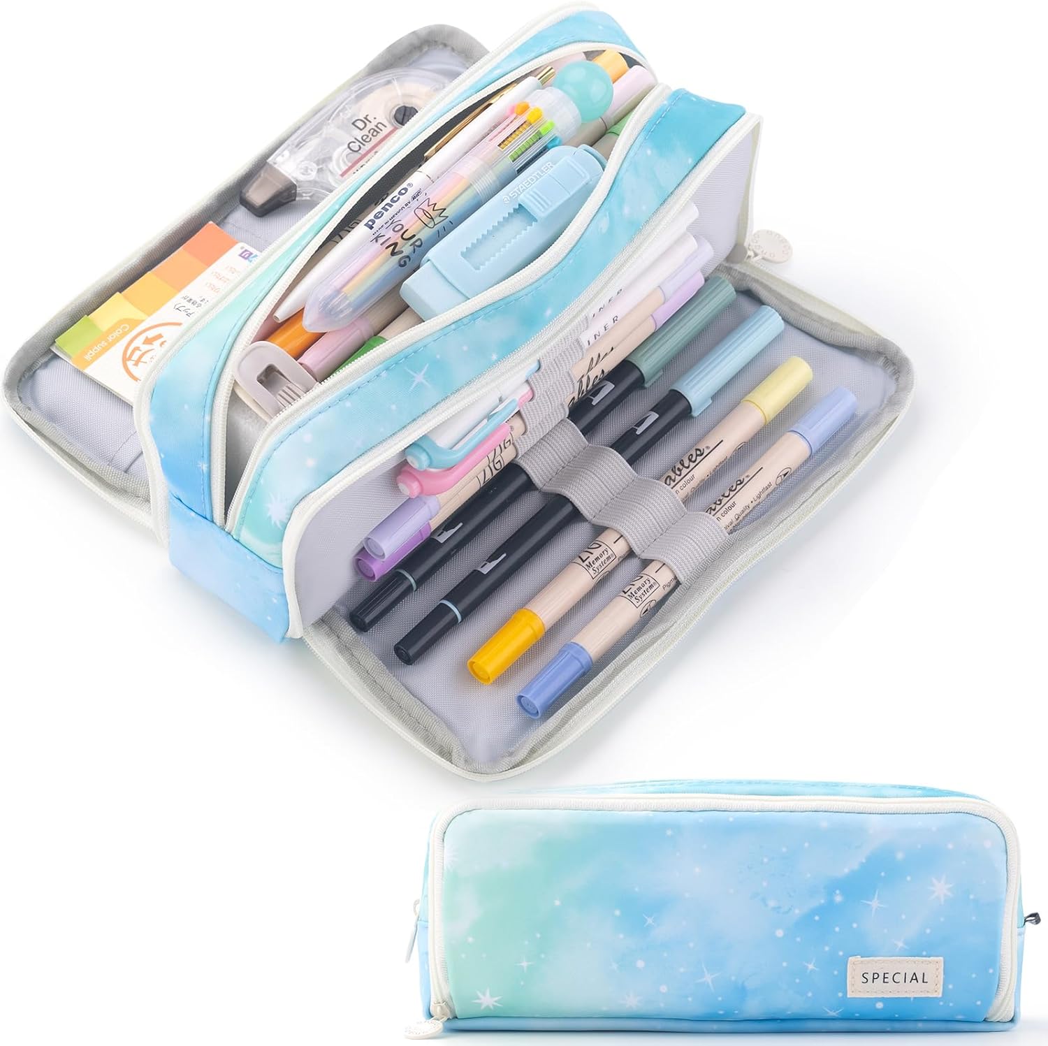 COOLPACK XXL Pencil Case 3-Compartment School Pencil Case, Triple