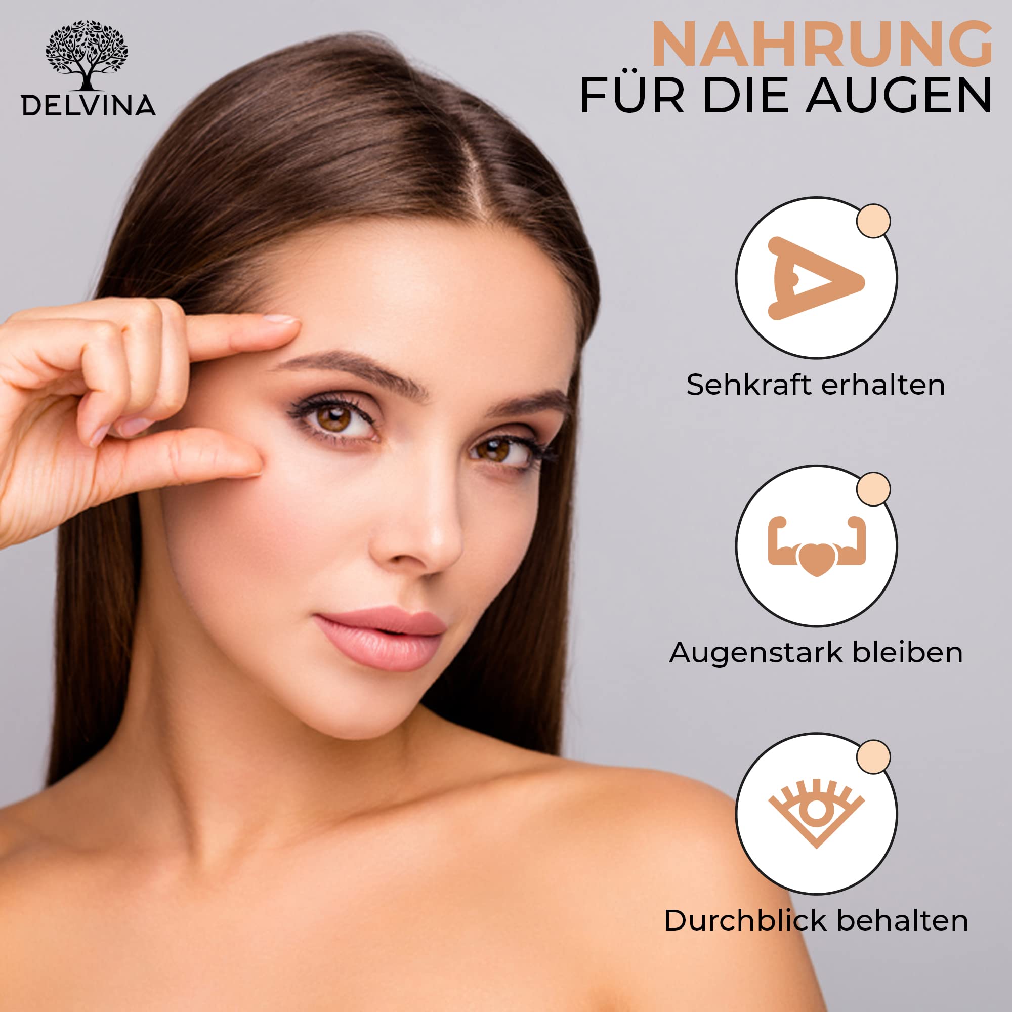 Augenvitamine Hochdosiert - 120 Kapseln - Lutein Zeaxanthin Hochdosiert mit Beta Carotin, Lycopin, Vitamin A, Vitamin C, Vitamin E, Vitamin B2, und Zink - 100% Natürlich und Vegan - 4 Monate Vorrat