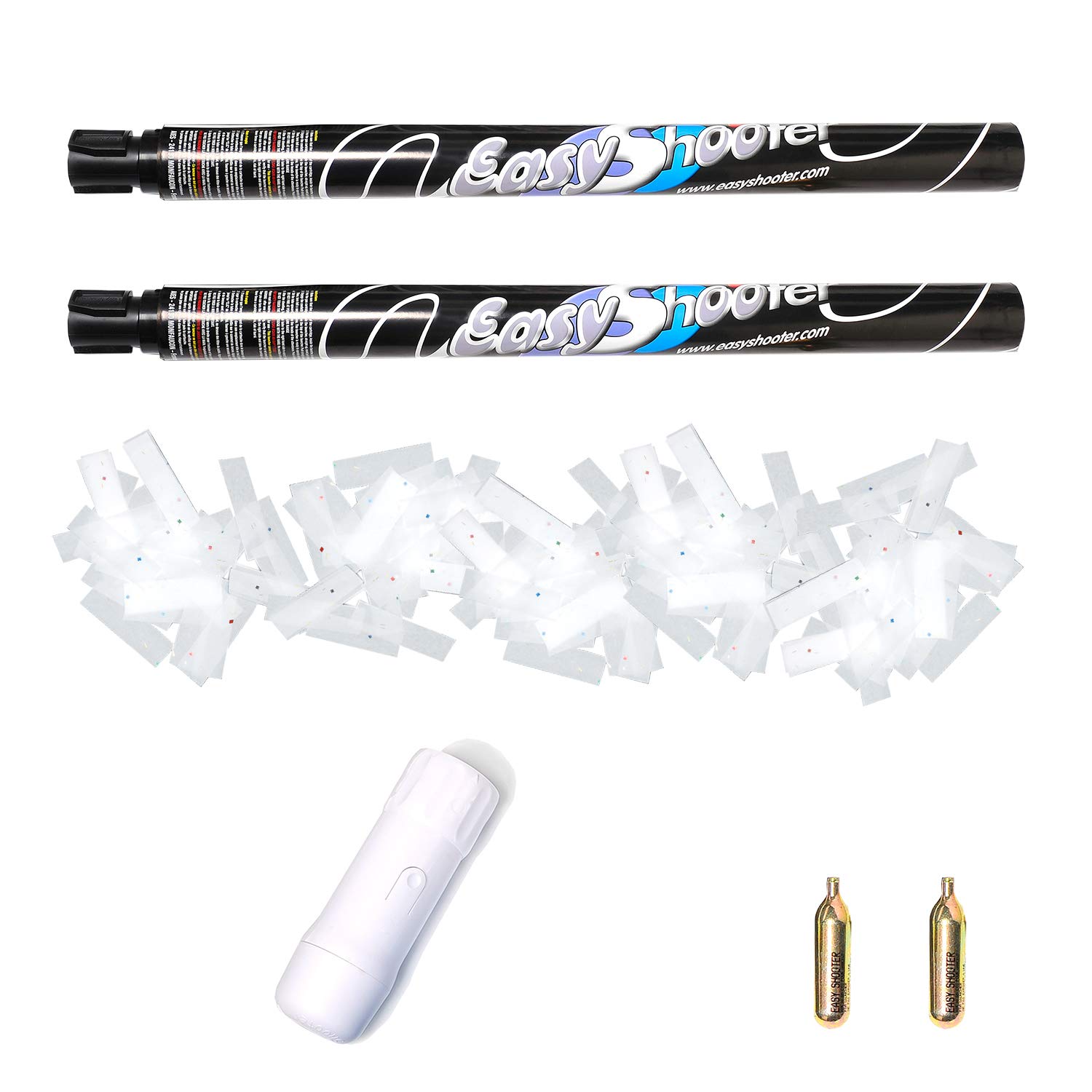 Canon confettis blanc flash 60-80 cm pour projecteur réutilisable