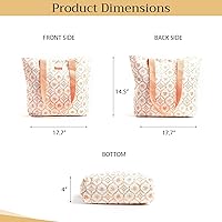 Vista 85 de Maison d' Hermine Bolsa de lona para mujer, bolsa de lona de algodón reutilizable para el hombro, bolsas de comestibles a granel con asa para 01