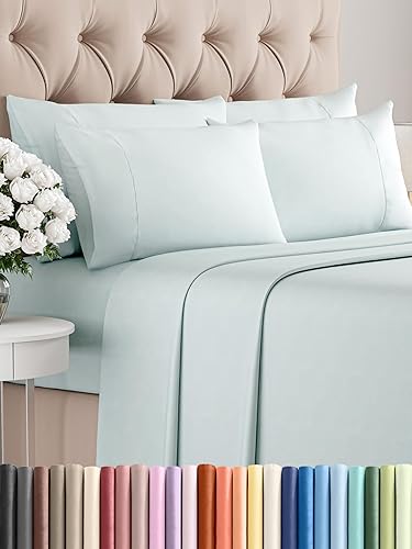 Vista 553 de Juego de sábanas Cal King de 6 piezas, sábanas transpirables y refrescantes, sábanas de hotel, ropa de cama con bolsillos profundos y ajuste fácil