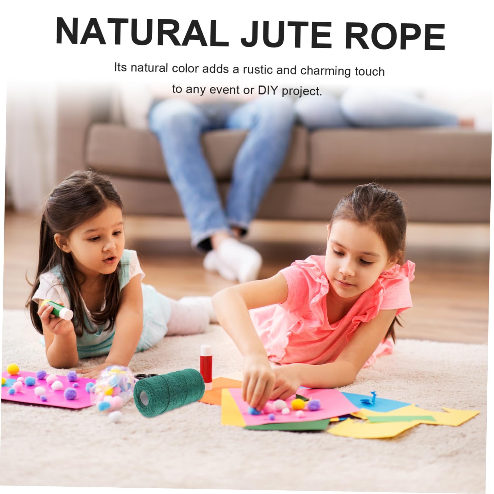 NUOBESTY Lot De 5 Rouleaux De Ficelle De Jute Naturelle Pour Travaux Manuels 100% Sûre À Utiliser