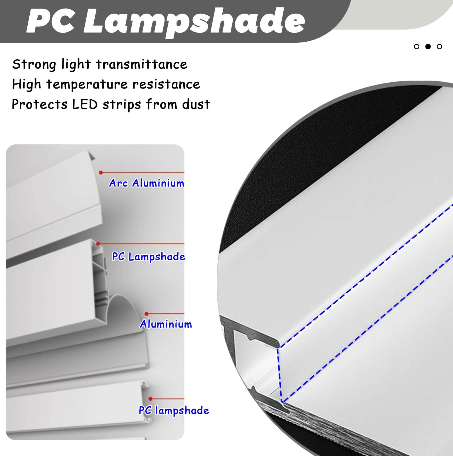 Aluminiowa listwa kanałowa LED, dyfuzor osłony świetlnej do listwy sufitowej, listwa oświetleniowa w górę i w dół, do taśm LED, nowoczesne oświetlenie domu(9m/29.5ft)