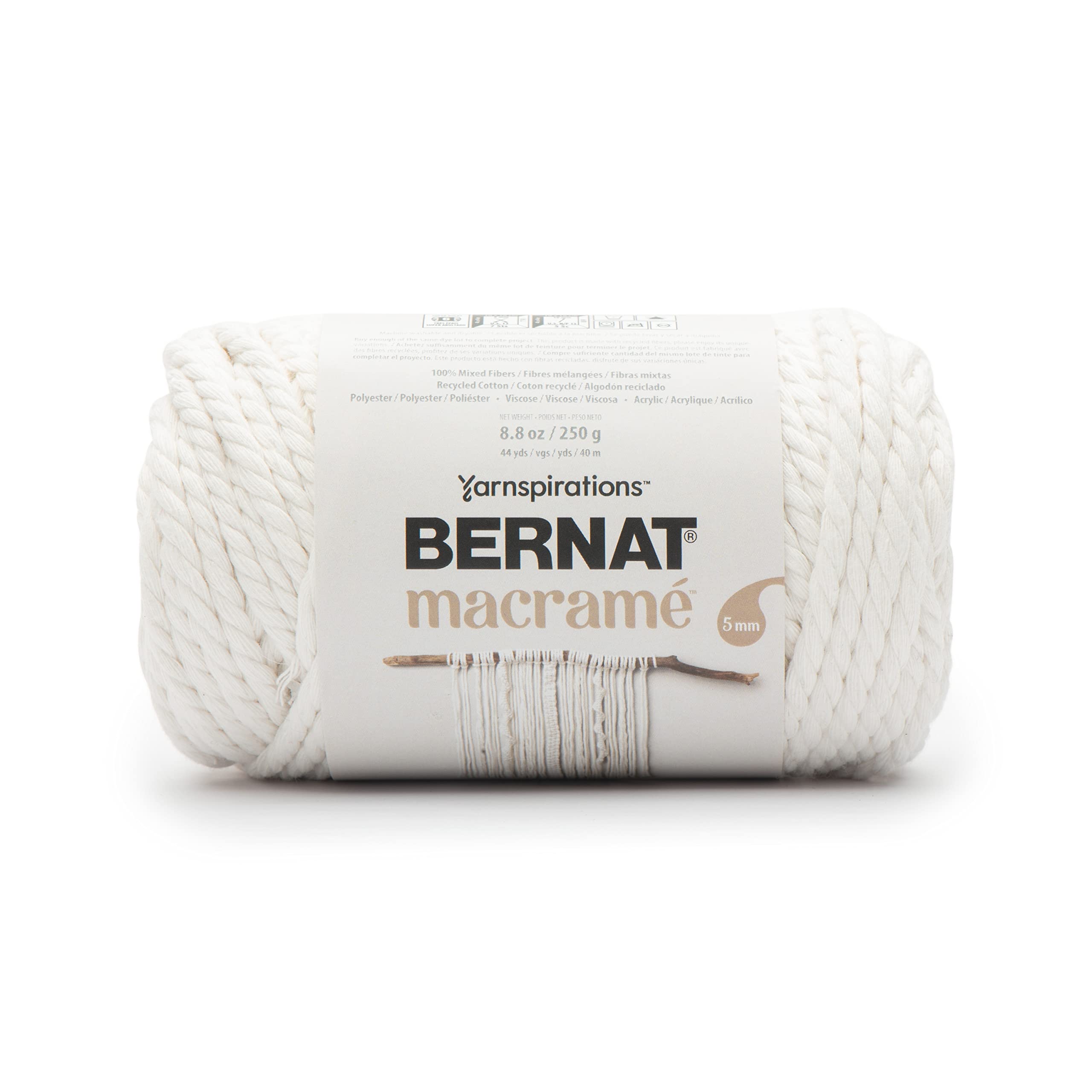 Bernat Macrame 250g - Natural, 250g/44yds