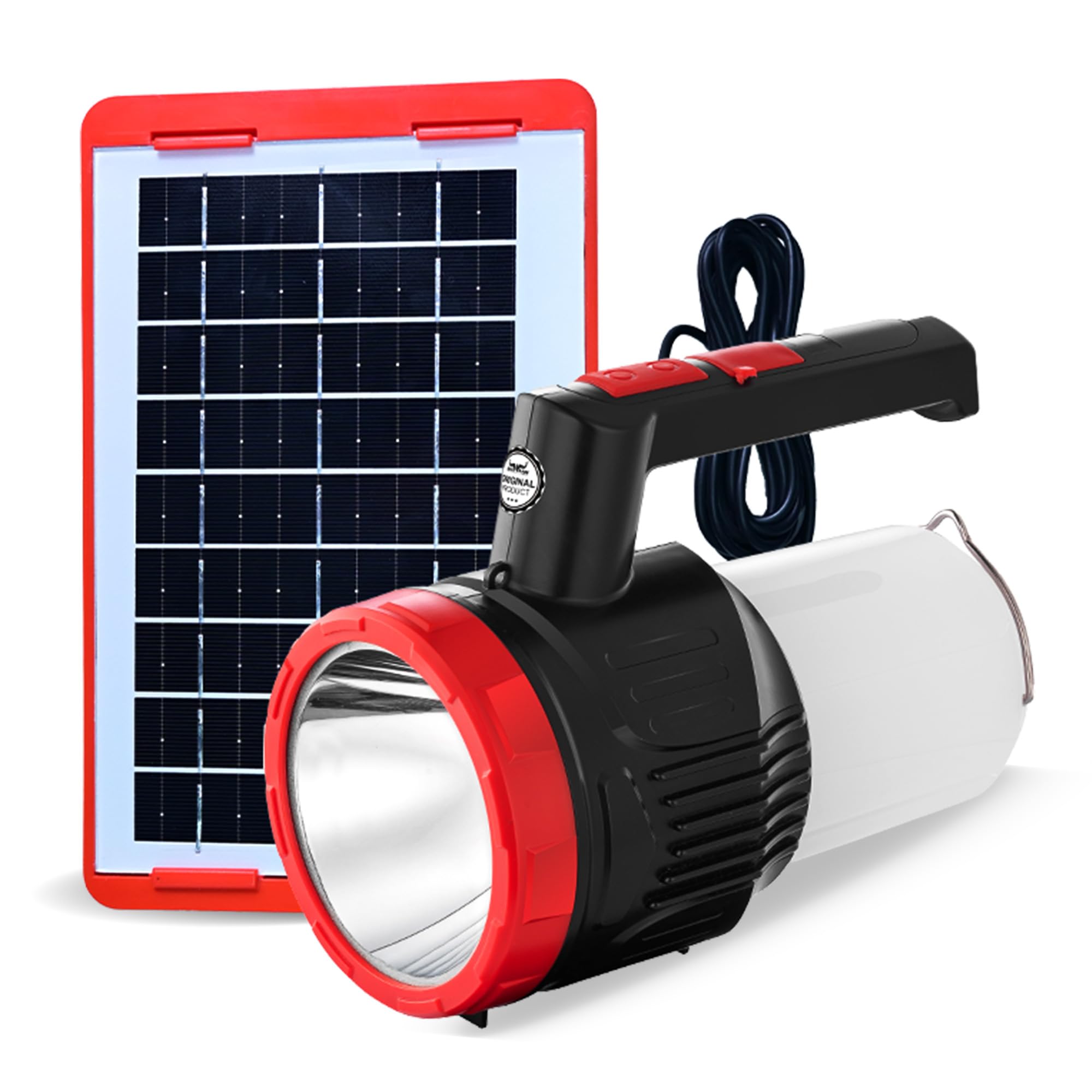 Balwaan Krishi Solar Flashlight with Lantern | 5W LED| 2-in-1 Torch| BT-60S | Type-C Rechargeable Torch, 3 Front & 2 Lantern Modes, 2-in-1 Torch Lantern, Emergency Light for Home-image-7
