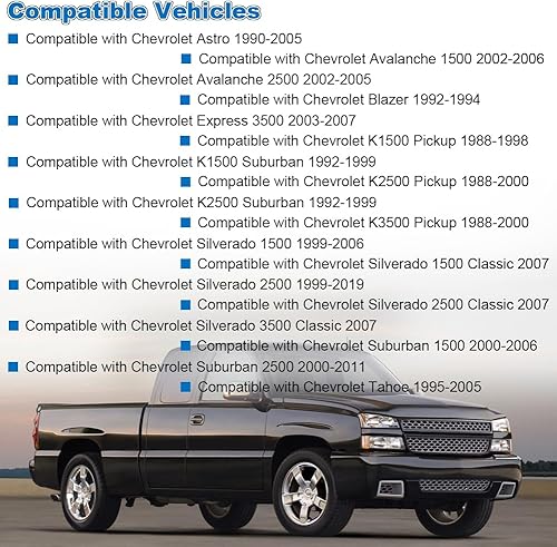 Miniatura 3 de Juego de 2 eslabones de extremo de barra estabilizadora delantera compatible con Chevy Silverado 15002500 Avalanche Tahoe Cadillac GMC Sierra Hummer