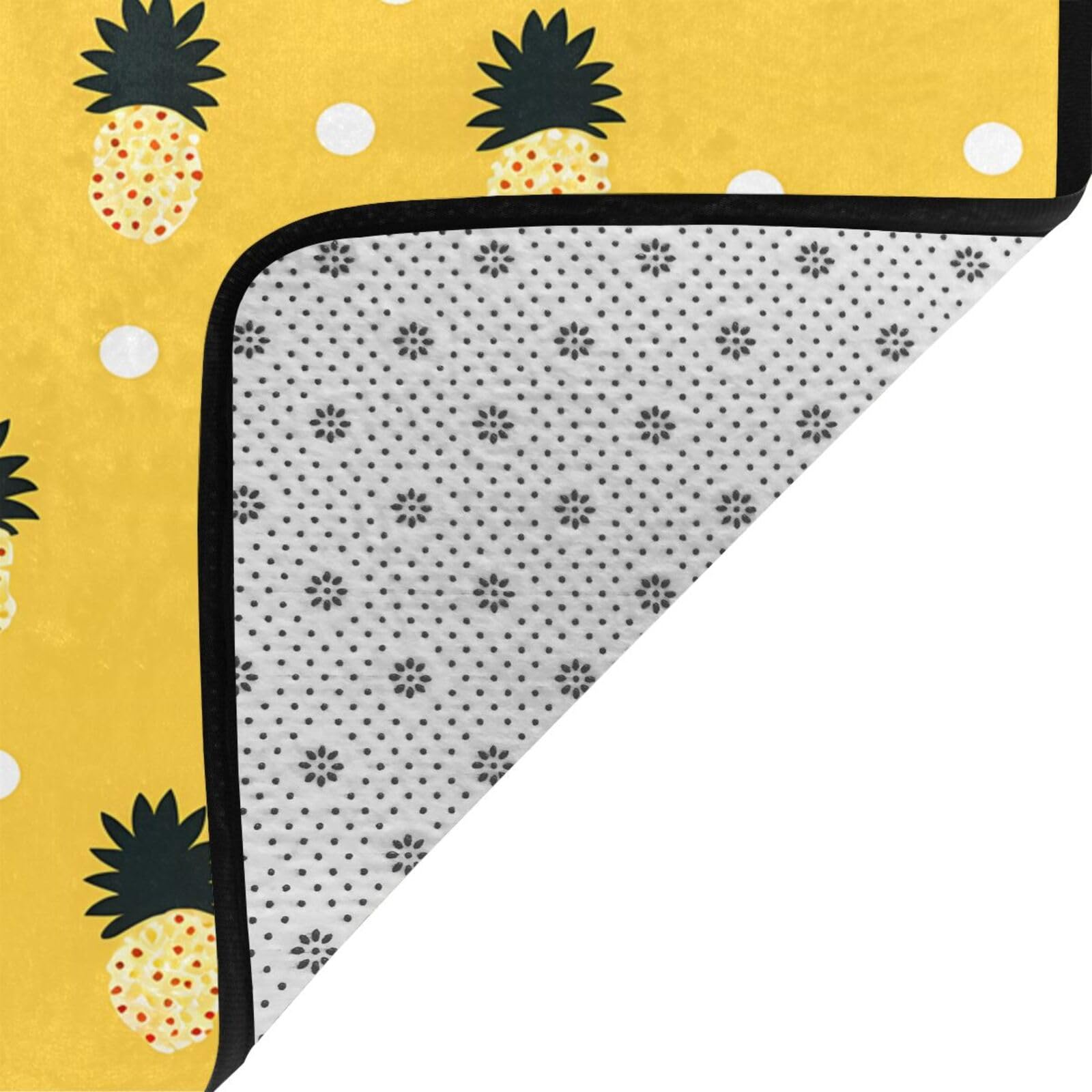 Jackfruit gemusterte Flanell-Bodenmatte, 203 x 147 cm, superweich