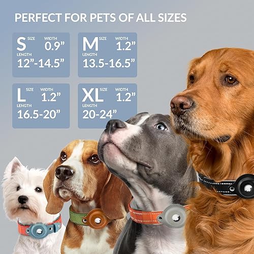 Miniatura 10 de Collar para perro Airtag, CollarDirect, collar reflectante para Apple AirTag para perros grandes, medianos y pequeños, naranja, talla M