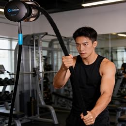 Endless Rope Trainer Portable Hanging Pulley System – Adjustable Resistance Cable Machine for Gym, Home & Outdoor Use, Full Body Strength Training for Grip, Arms & Back