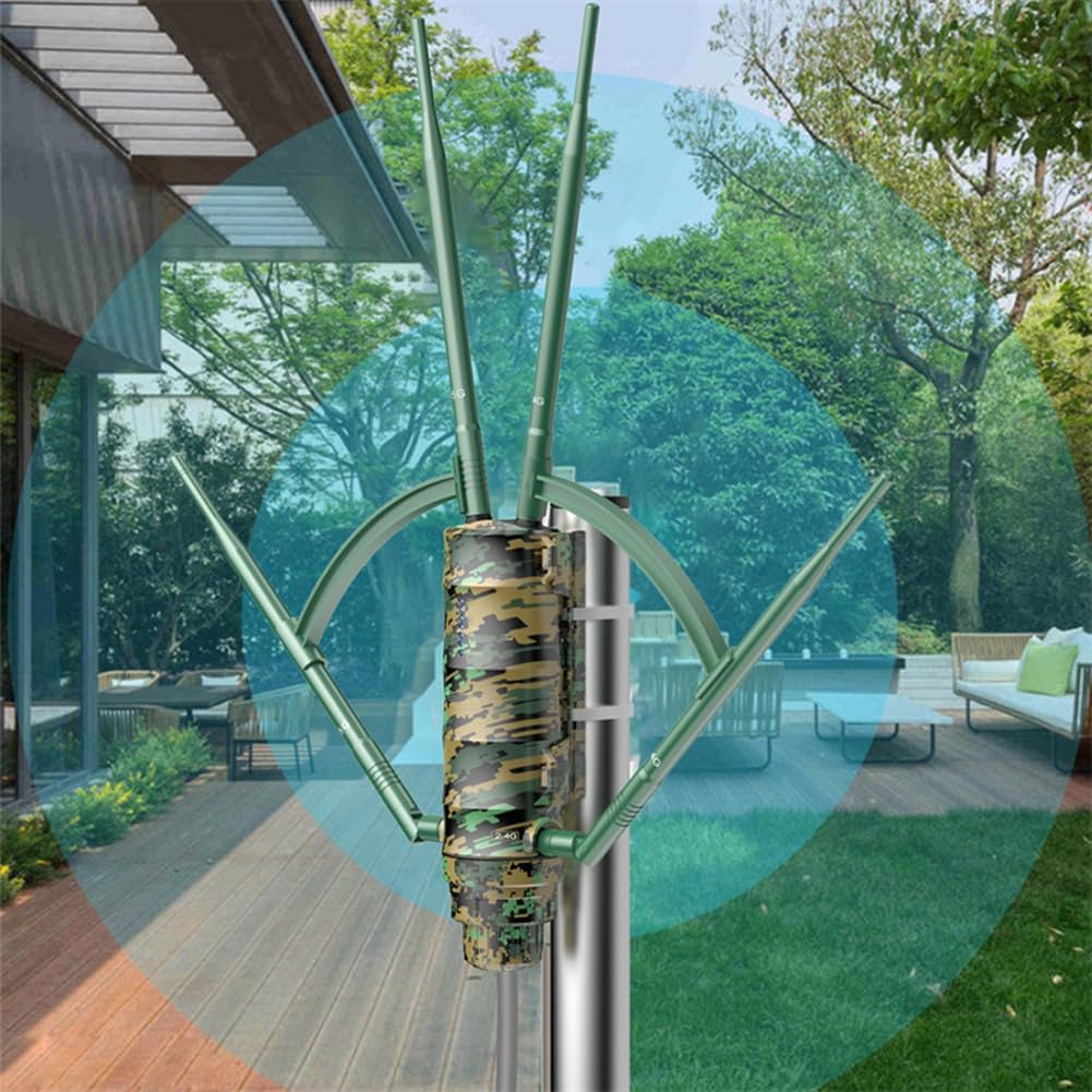 AC600 Répéteur WiFi Extérieur Longue Portée à Haute Puissance avec Antennes Haute Gain Weatherproof IP67 POE Prise UE Prise EU