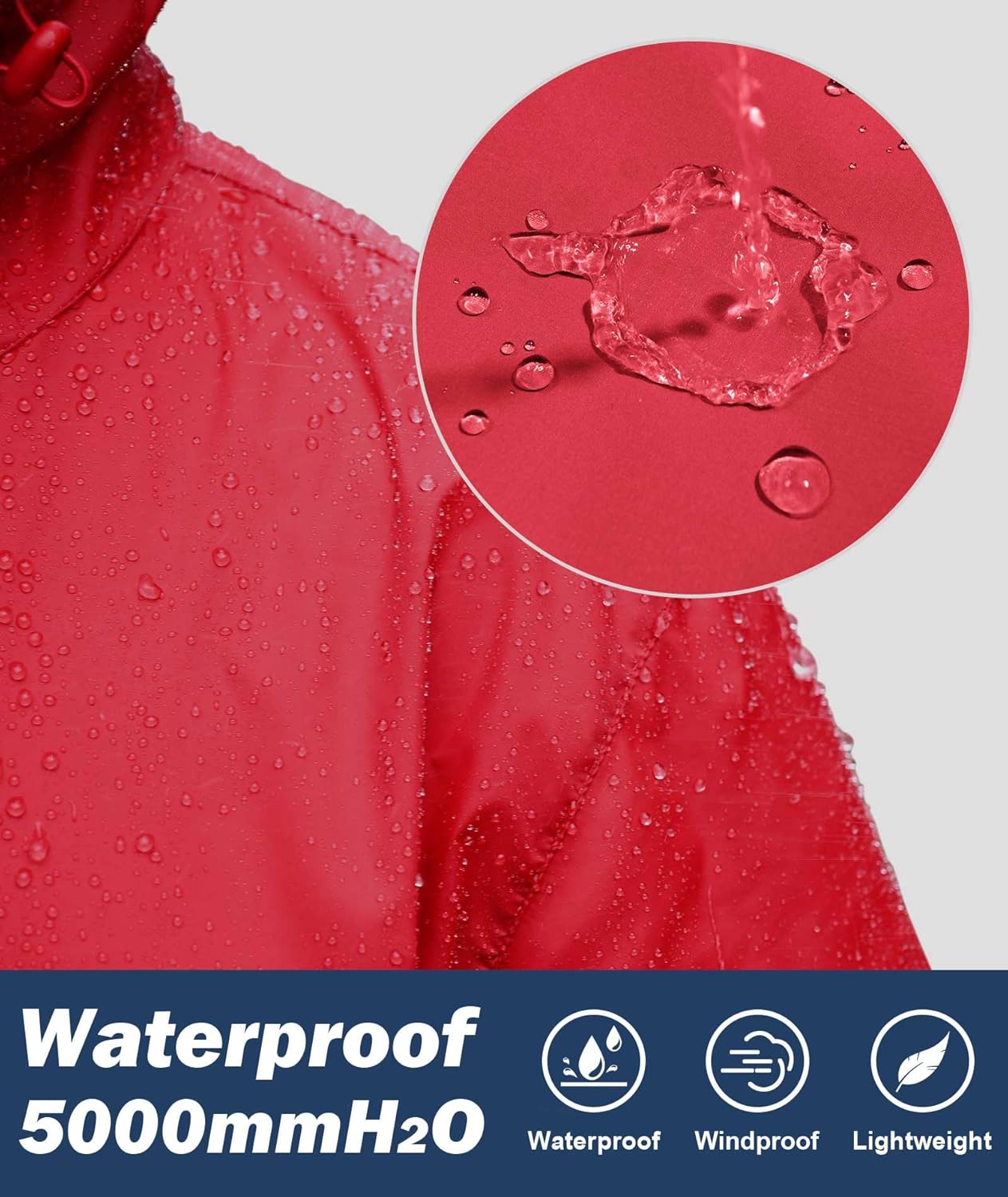 SWISSWELL Men's Rain Jacket Windbreaker Packable,Lightweight Golf Rain Coat Inner Pocket for Camping Hiking Cycling - Image 3