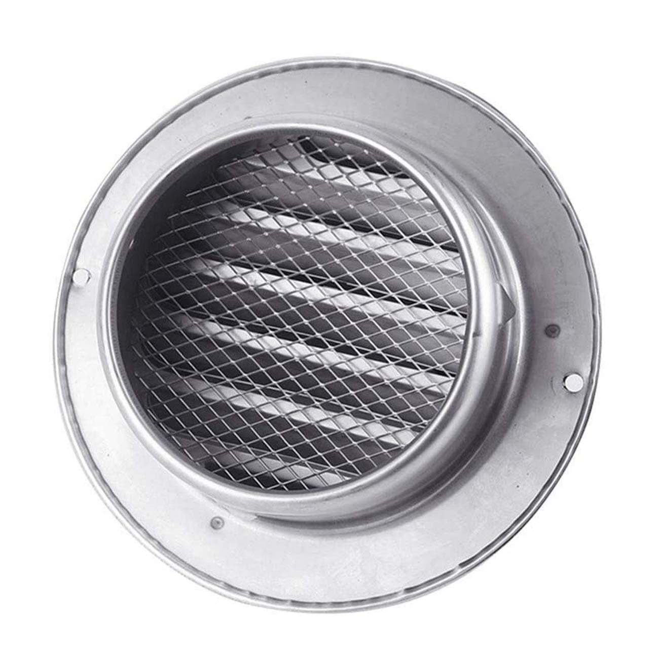 Airflow Edelstahl Wandabdeckung 150 Mm Mit Lamellen & Fliegengitter - Wetterfeste Lüftungsabdeckung Für Zu- & Abluft