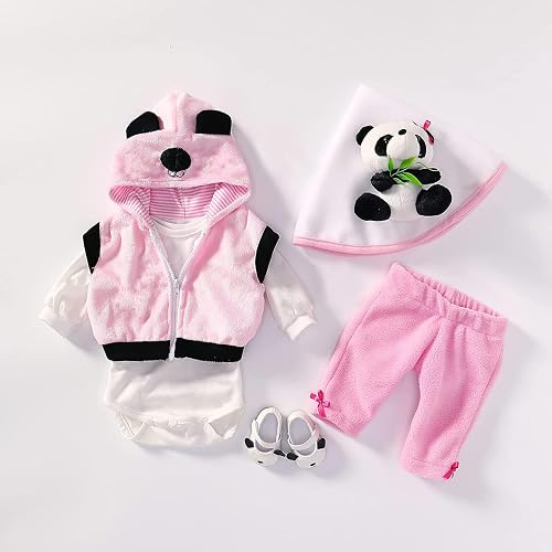 MineeQu 4 Estilos Diferentes Se Ajusta a 50-55 CM Muñecas recién Nacidas Vestido Reborn Baby Doll Toda…
