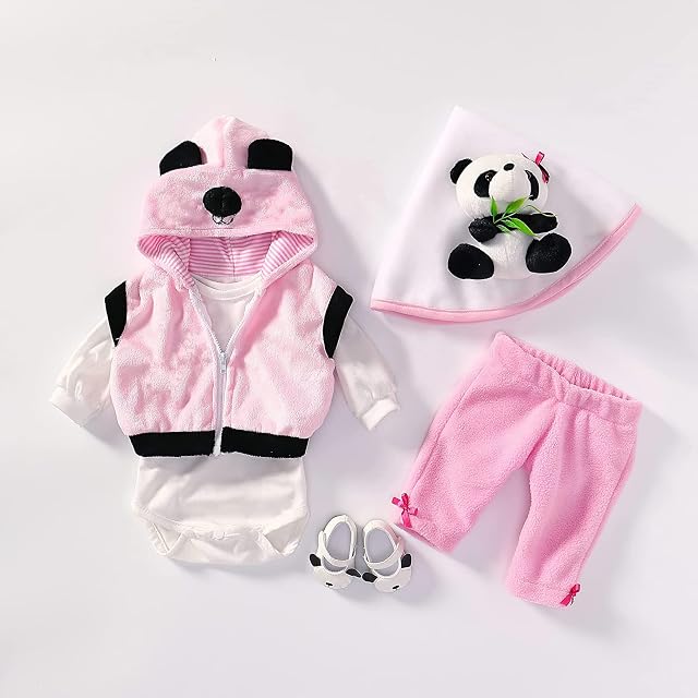 MineeQu 4 Estilos Diferentes Se Ajusta a 50-55 CM Muñecas recién Nacidas Vestido Reborn Baby Doll Toda…