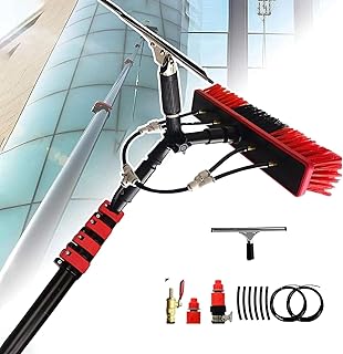 太陽光パネル 洗浄 ブラシ 伸びる ロングモップ 外壁 ガラス ブラシ 高所 掃除 窓拭き ワイパー ロング モップ 業務用 高所 窓掃除 大掃除セット 超ロングポール 長さ3.6~10.8m ガラス、看板、車の床や壁の掃除に適しています高さ取り外し可能、超ロングポール付き、ソーラーパネル、外壁洗浄必須アイテム