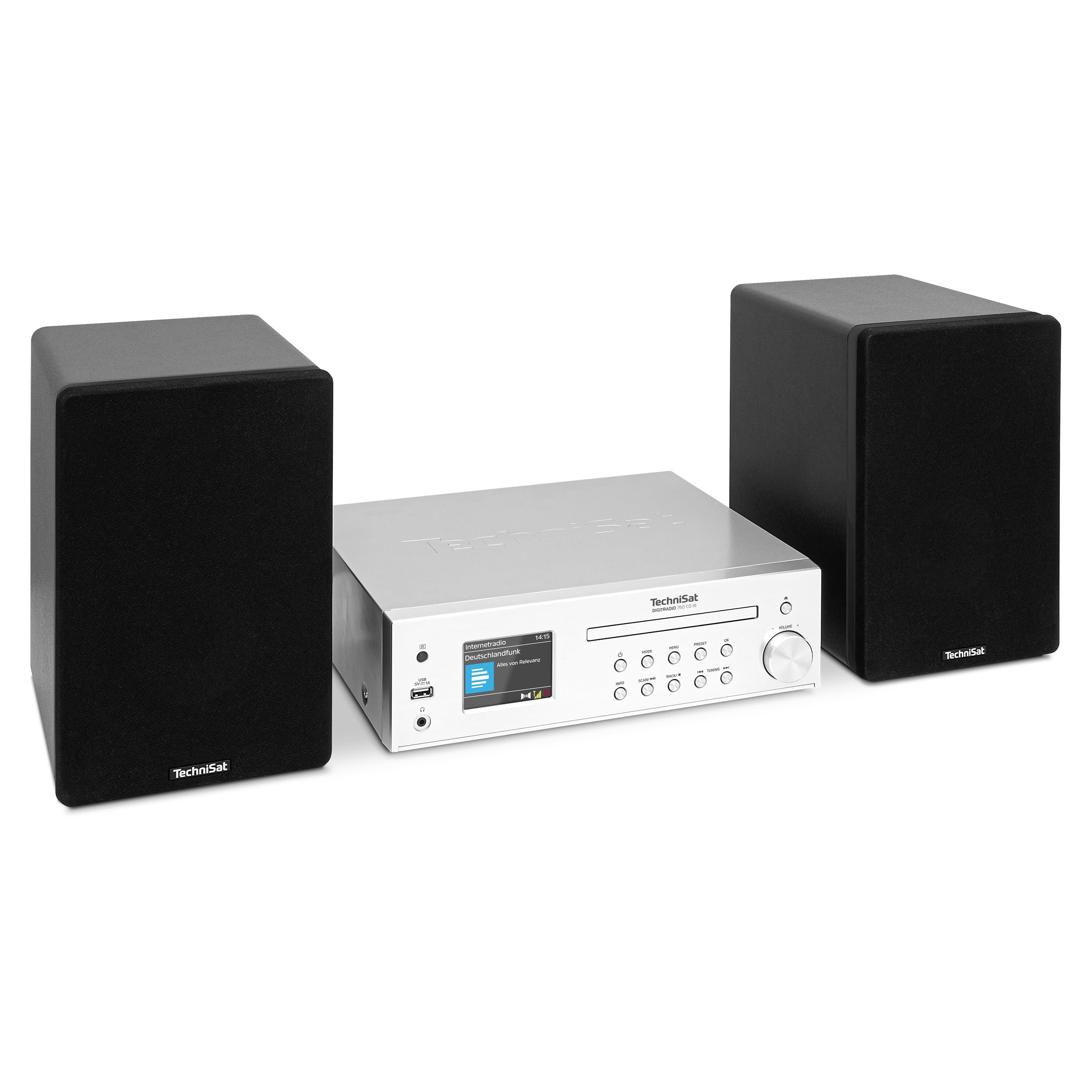 TechniSat MULTYRADIO 4.0 SE - internetradio (wifi-radio, DAB , FM, Spotify, Bluetooth, cd-speler, USB, kleurendisplay, 2 x 10 Watt stereo luidsprekers) zwart/wit