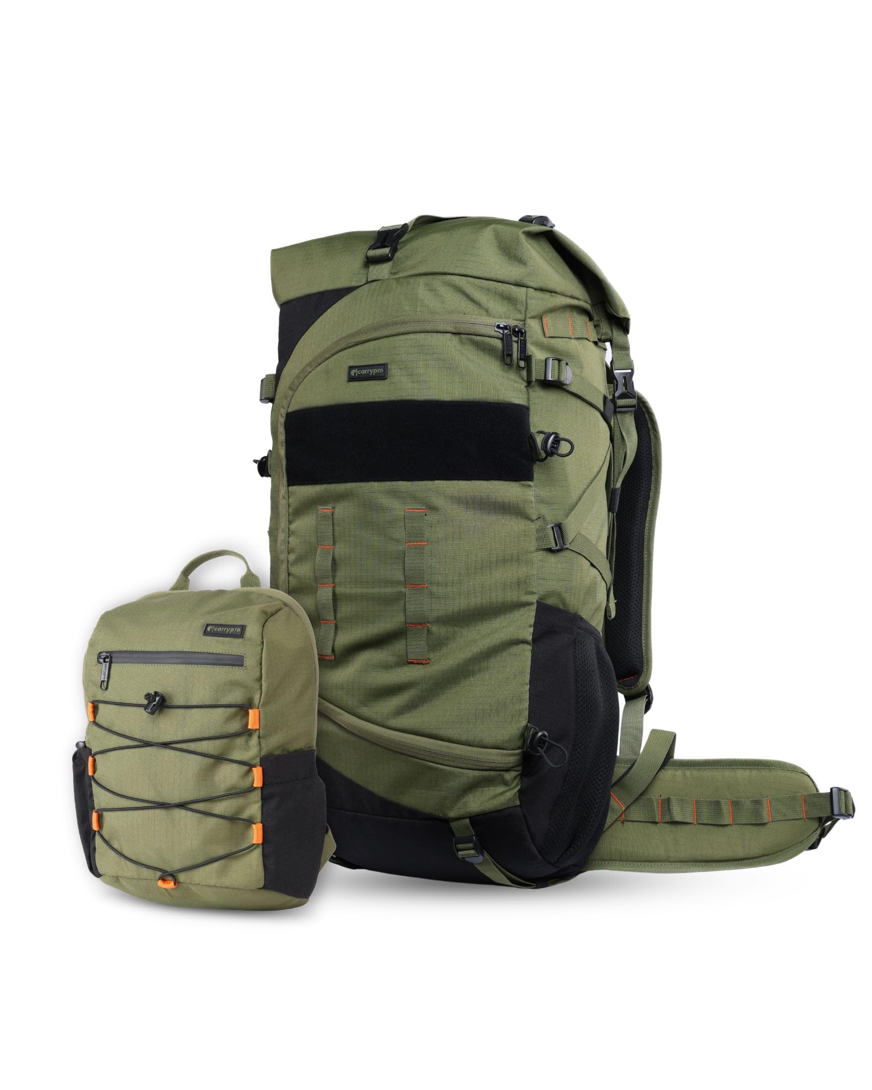CarryPro NOMAD 65L+ Travel Backpack Large Capacity Hiking & Travel Rucksack Durable Water Resistant Multi Compartment Trekking Bag with Padded Shoulder & Back Support-picture-18
