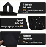 NVGFTG Hob Cover 62 × 53 cm Hob Cover One Piece Kitchen Cover Plate with Hook Hob Cover Plate for Ceramic Hob Cover Hob Induction Protective Mat Black - 3