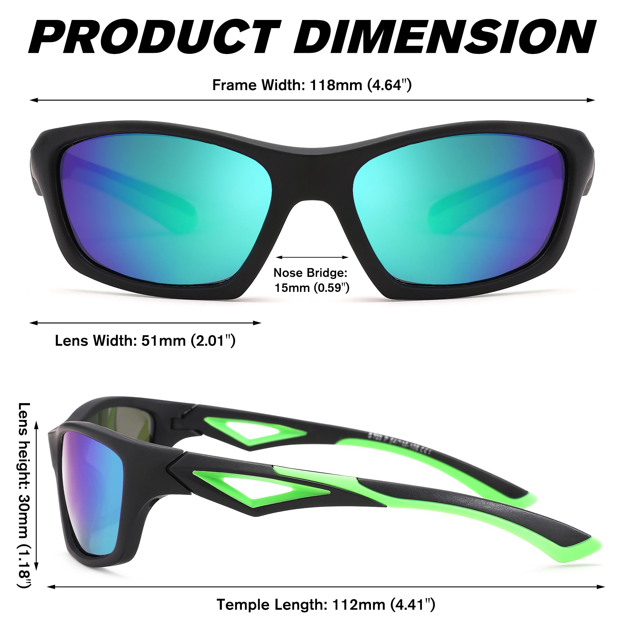 LIU·WEN Gafas de sol polarizadas deportivas de béisbol para niños, paquete de 2, lentes flexibles con correa para niños y niñas de 2 a 8 años