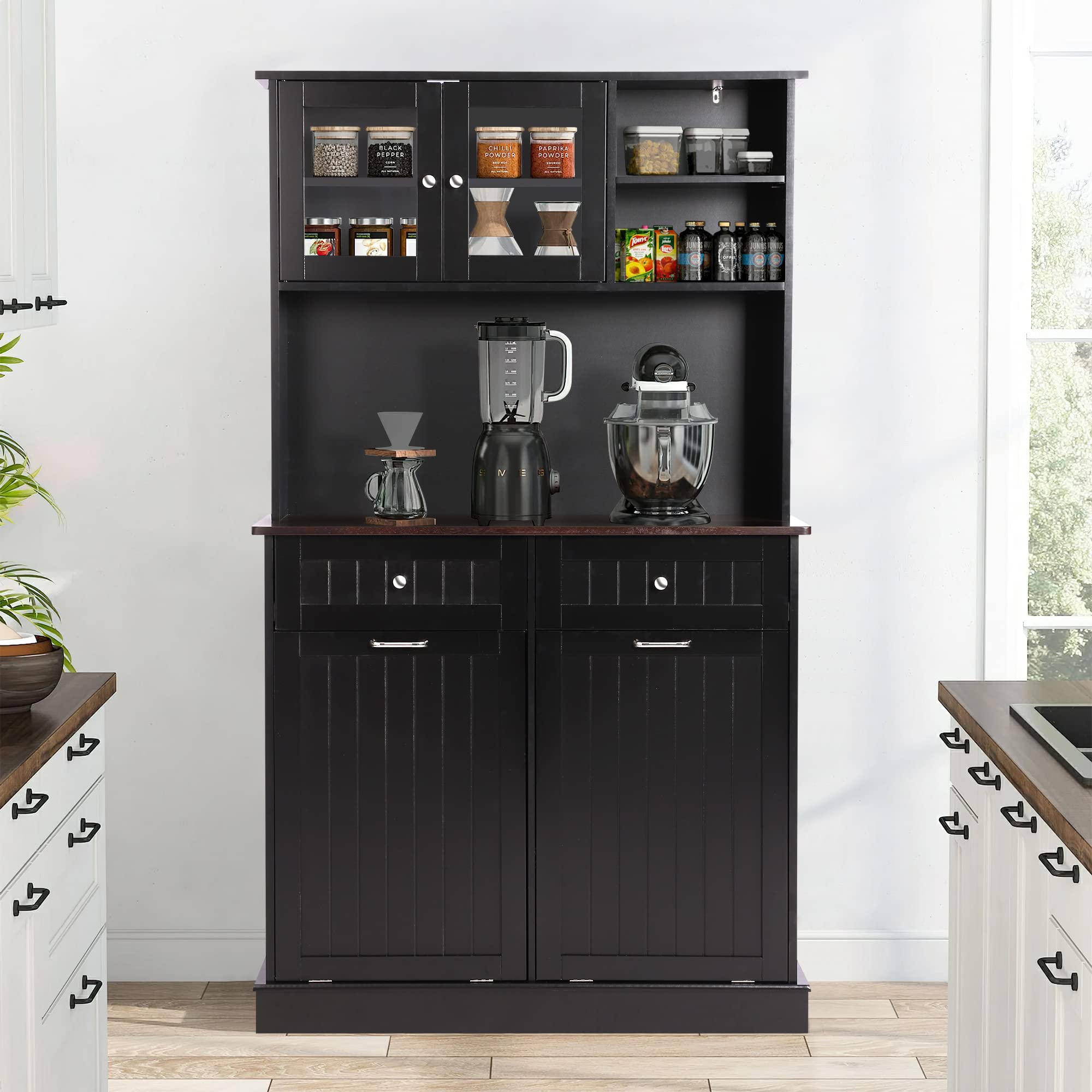 Buy YOCONYO Double Tilt Out T Storage 20 Gallon with Two Solid Wood Hideaway T