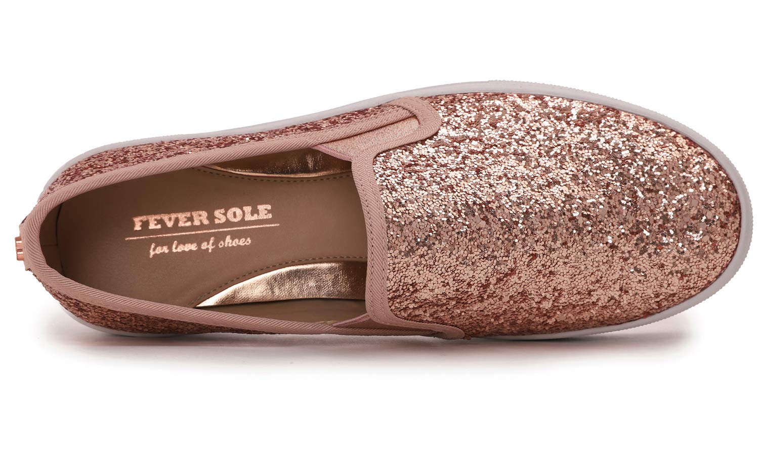 Feversole Women's Fashion Sparkle Platform Rhinestone Party Holiday Wedding Sneakers