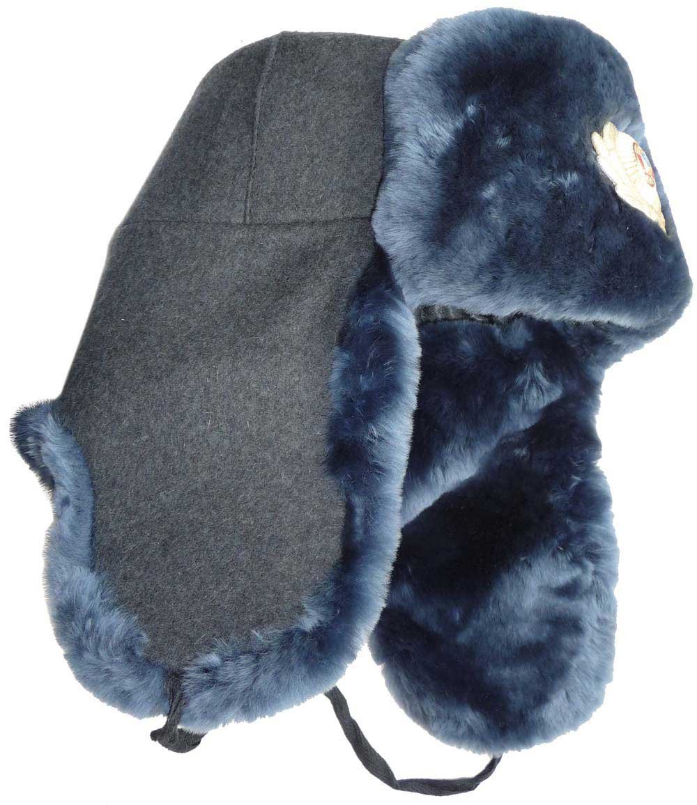 Amazon.com: Ushanka company Russian Police Sheepskin Winter Hat-54