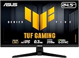 ASUS TUF Gaming Series 5 Moniteur 24,5" 1080p (VG259QMR5A) – IPS, 310 Hz, 0,3 ms, Compatible G-Sync, FreeSync Premium, Extreme Low Motion Blur Sync, 99% sRGB, DisplayWidget, Gaming AI, 3 Ans - 1