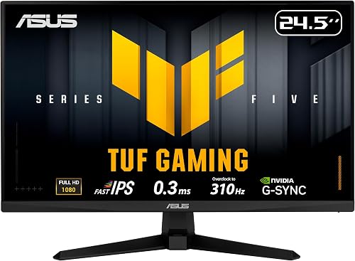 ASUS TUF Gaming Series 5 24.5" 1080P Monitor (VG259QMR5A)…