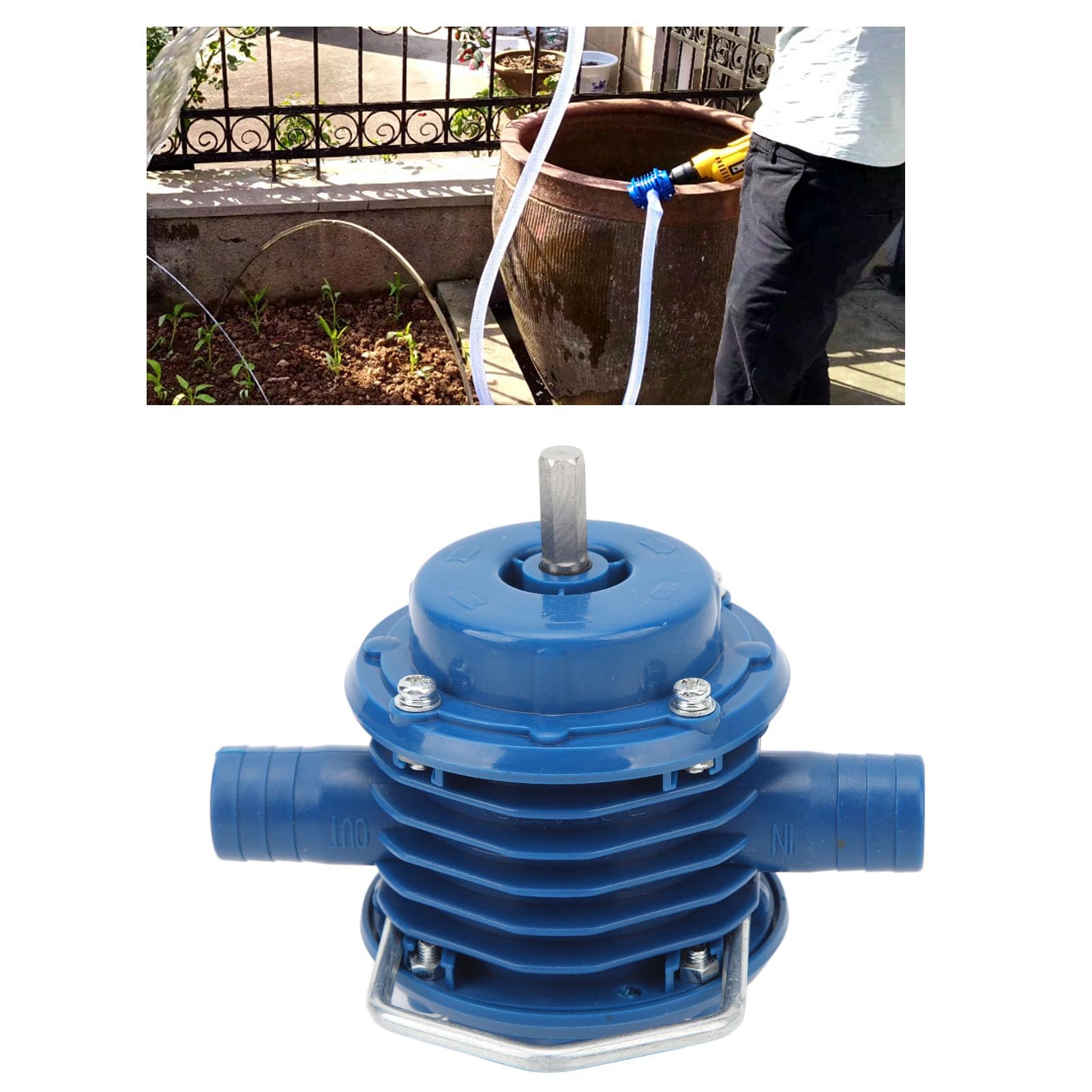 Mini Pompe Auto-amorçage, Pompe Auto-amorçage Petite et Légère égoutte Rapidement ou Pompe à Eau Pompe Centrifuge Centrifuge Pompe à Pression D'eau de Forage à Main pour les