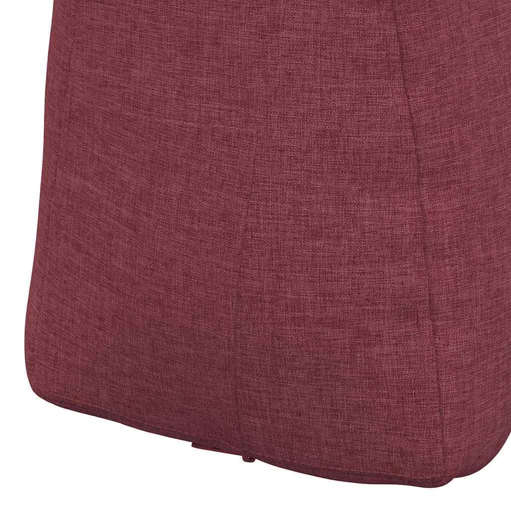 Cojín de espalda rojo vino 80 x 24 x 50 cm, tejido ergonómico, cojín trasero ergonómico para un mejor agarre y comodidad, funda aterciopelada con cremallera, relleno de poliéster para una